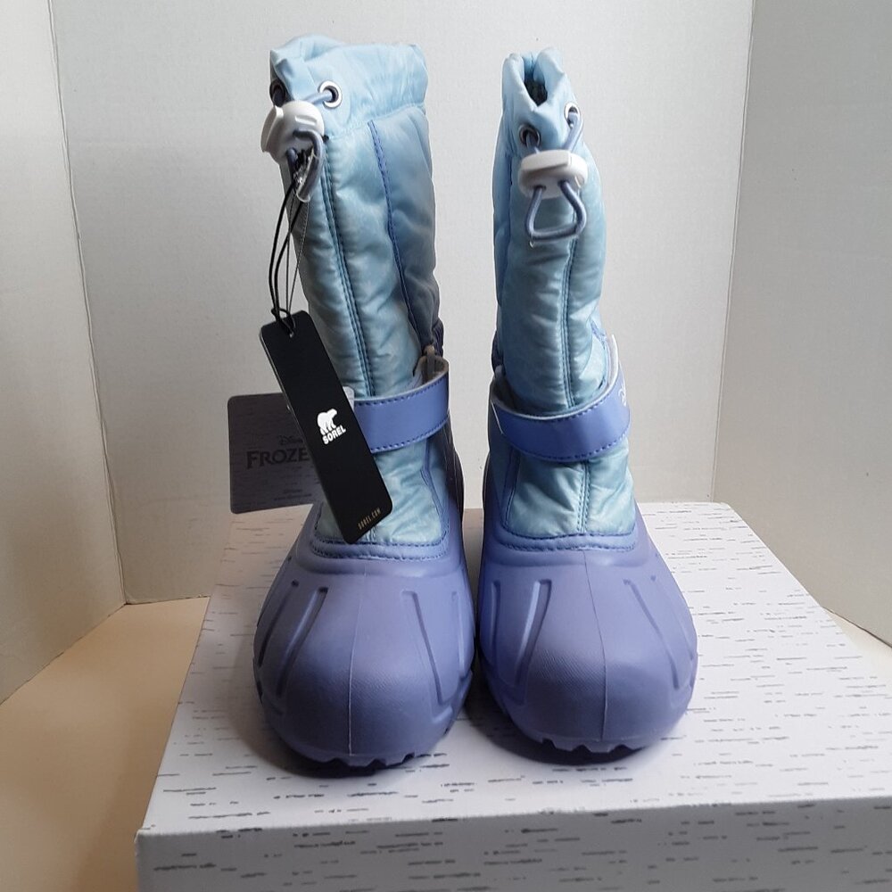 SOREL Disney Frozen 2 Elsa Lined Snow Winter Boots Girl's Youth Size 5 - Picture 2 of 6